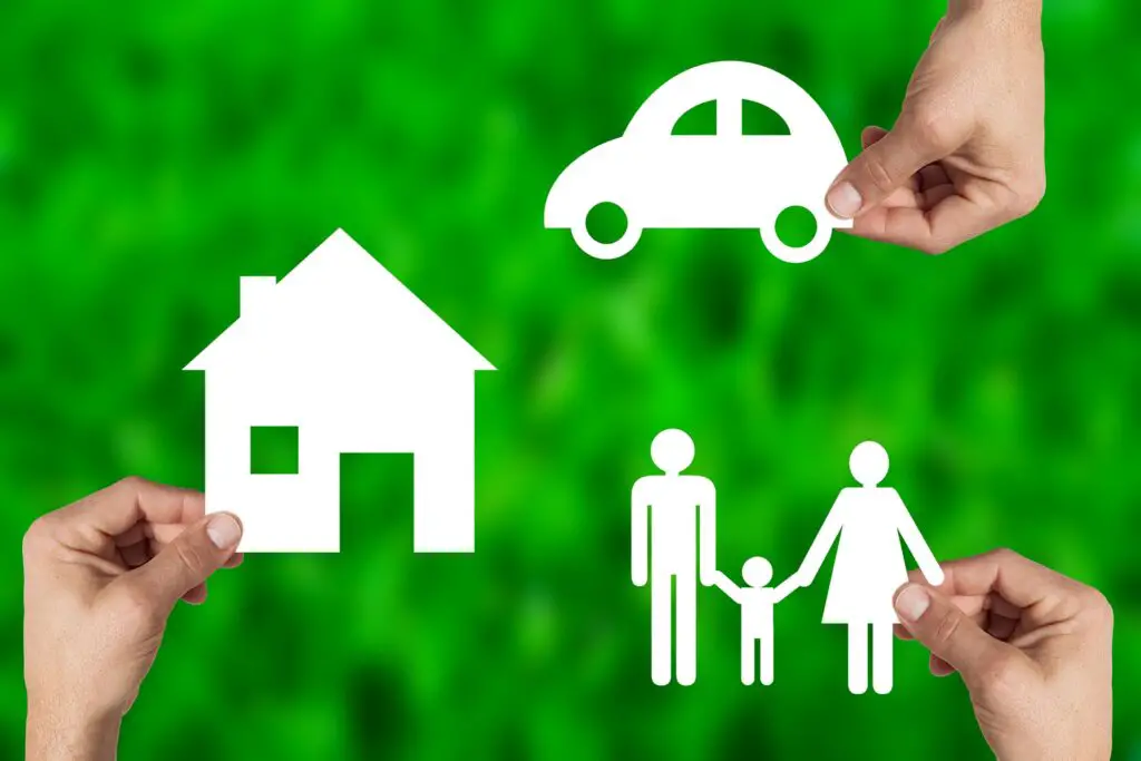 House, car, family - symbolizing the importance of a family budget