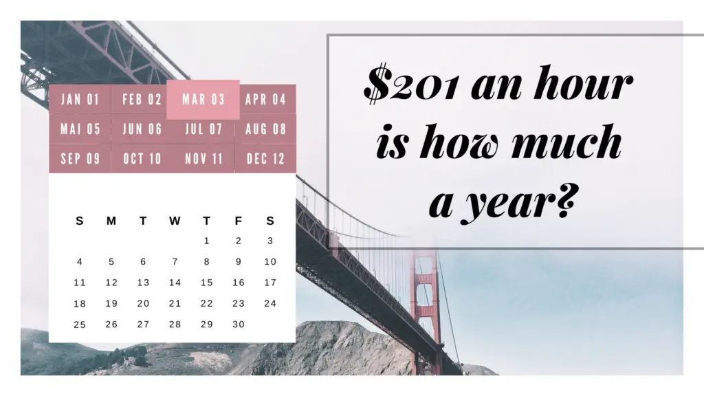 201 dollars an hour is how much annually?